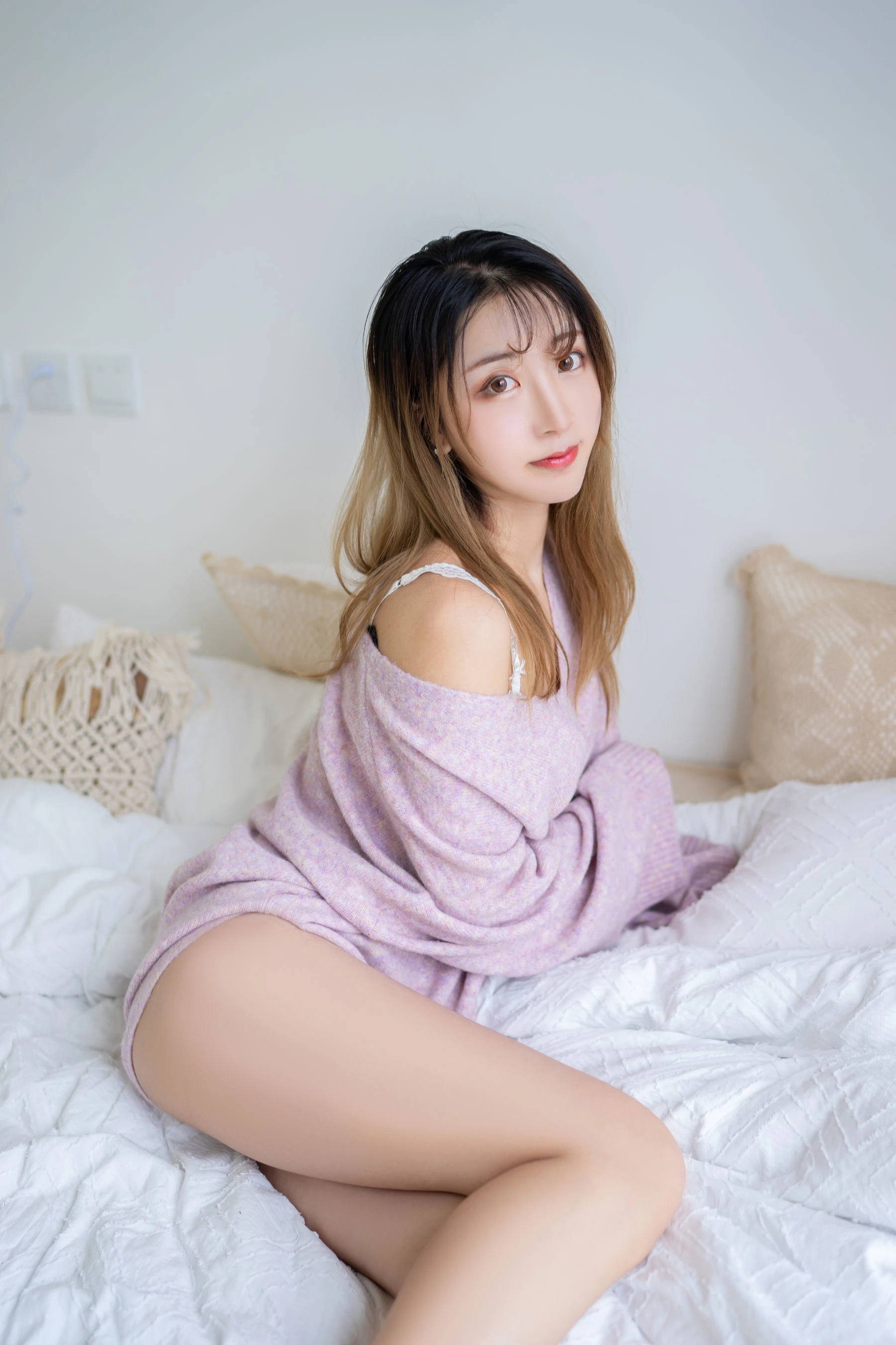 人气Coser黑川 年上彼女 紫色毛衣 [14P]插图5