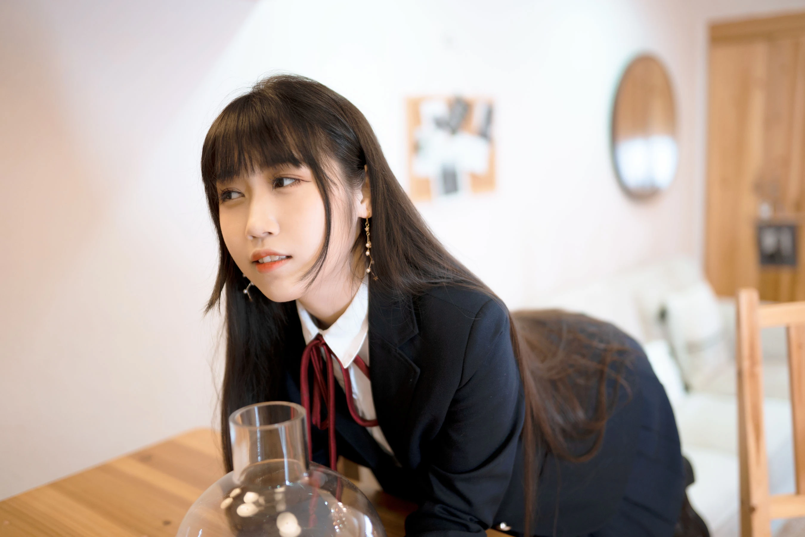 微博人气Coser不呆猫 – 校服JK插图4