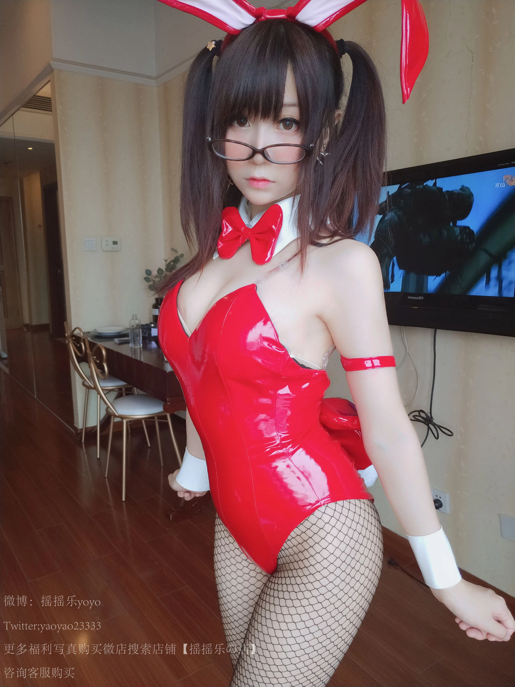 摇摇乐yoyo – 兔女郎黑网袜插图1
