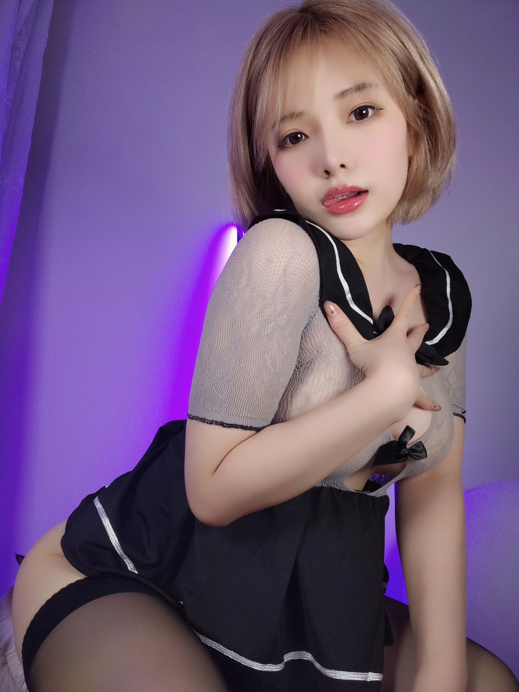 动漫博主雯妹 – 网纱JK插图6
