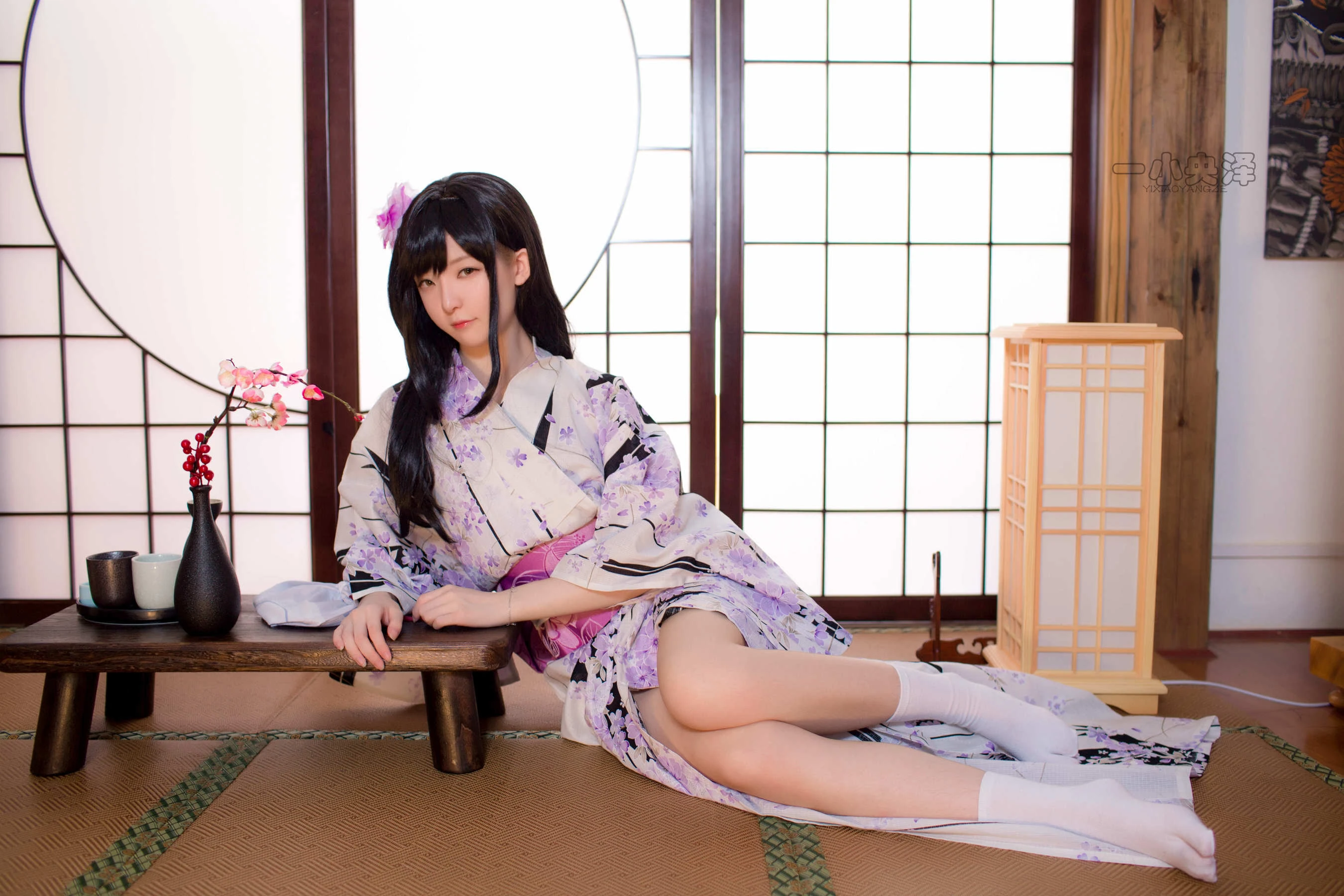 [萝莉COS] 一小央泽 – 和服短袜 [41P]高清在线免费欣赏–微密图社-微密图社