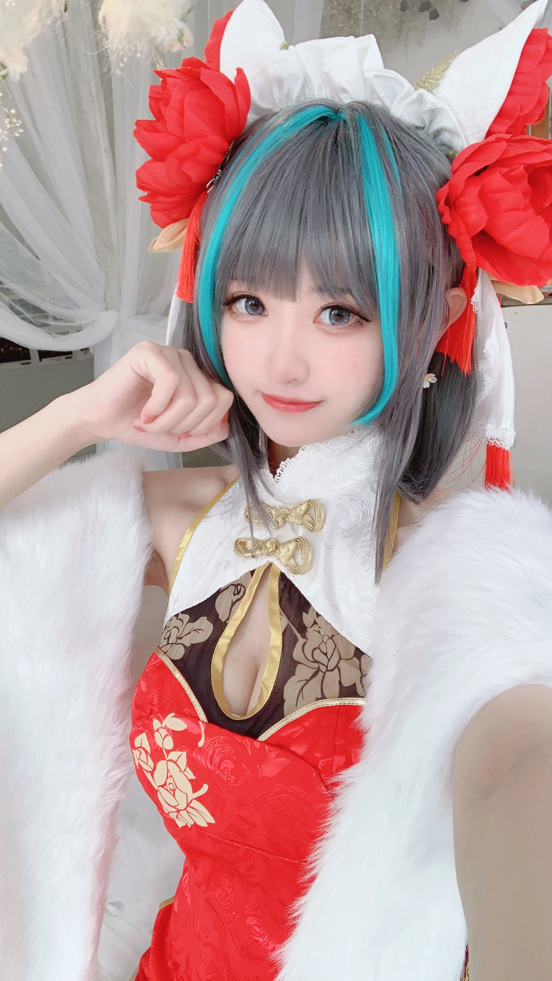 千阳(ちよ) – 柴郡旗袍cos [9P]插图3