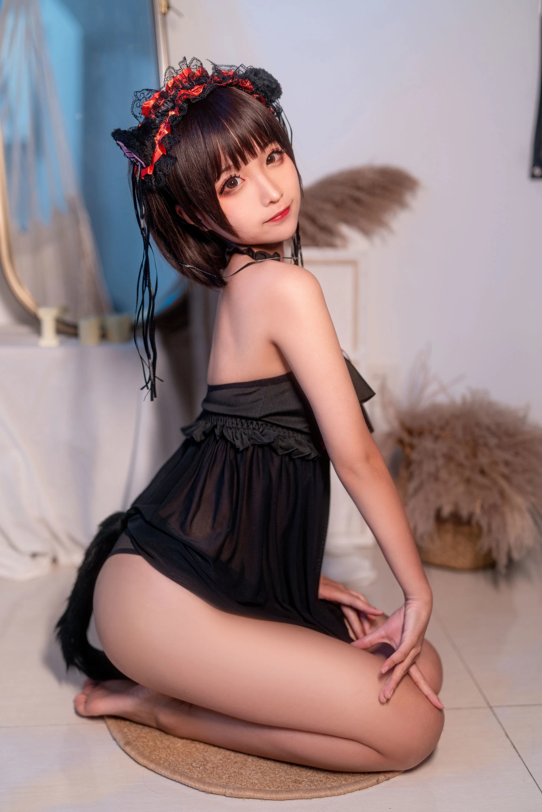 动漫博主蠢沫沫 黑睡裙 [40P]插图6