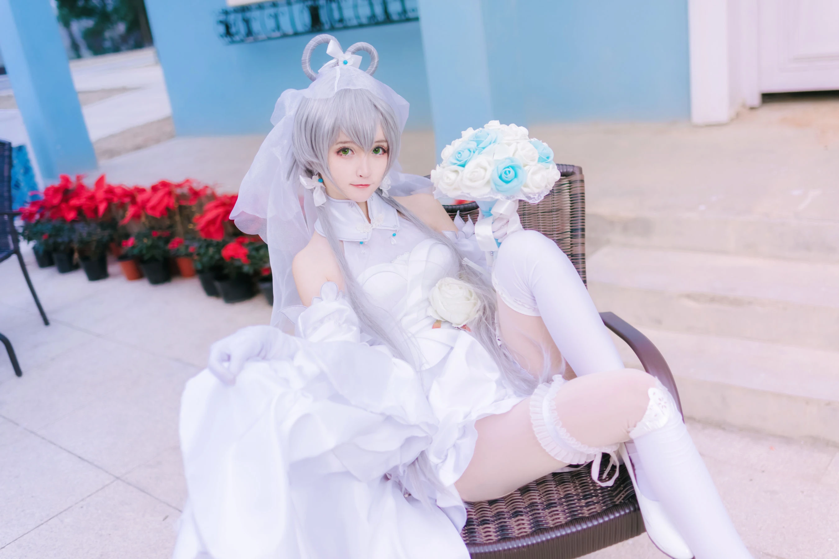 萌宠博主yui金鱼 洛天依婚纱插图3