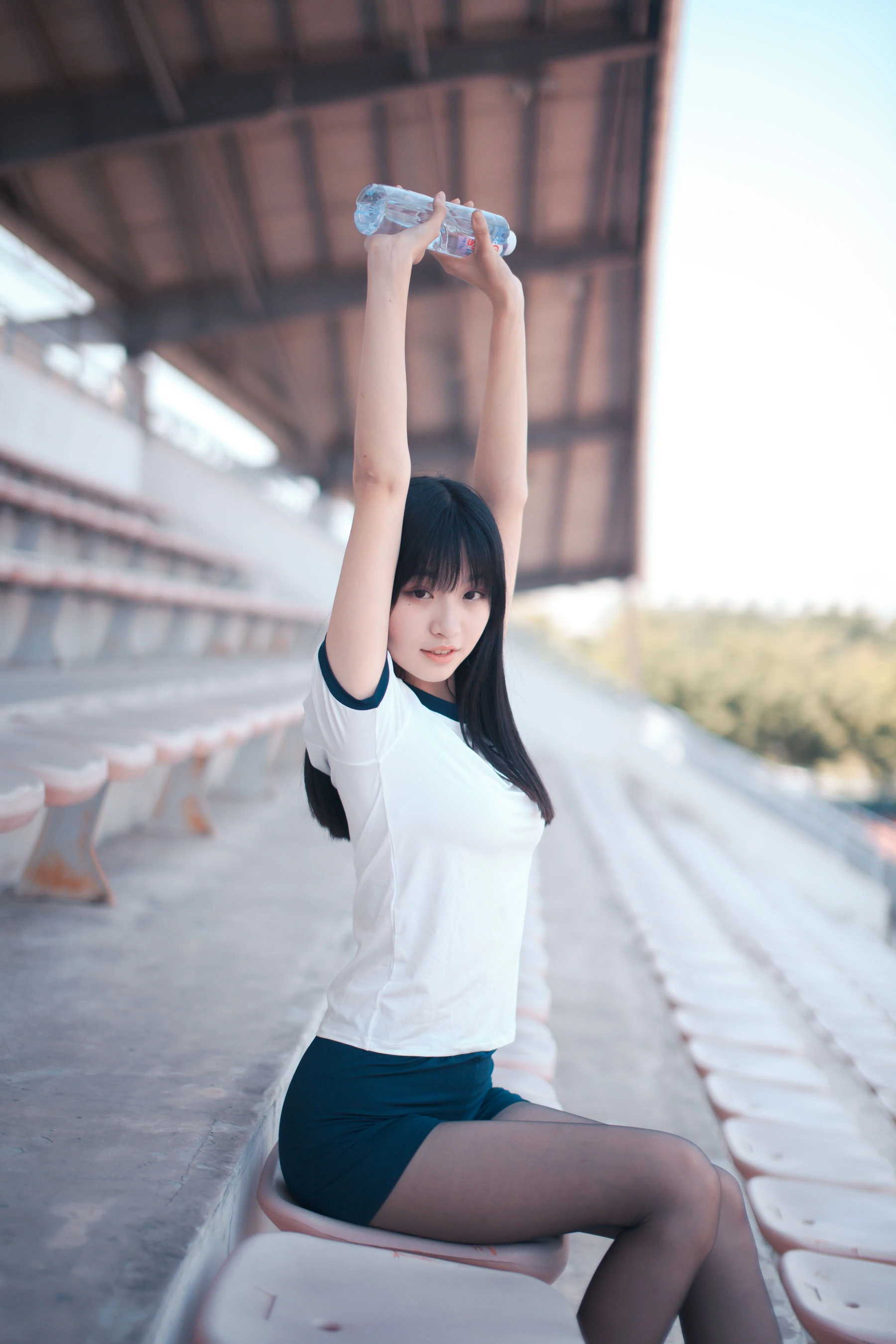 COS萌妹沧霁桔梗 – 黑丝体操服插图2
