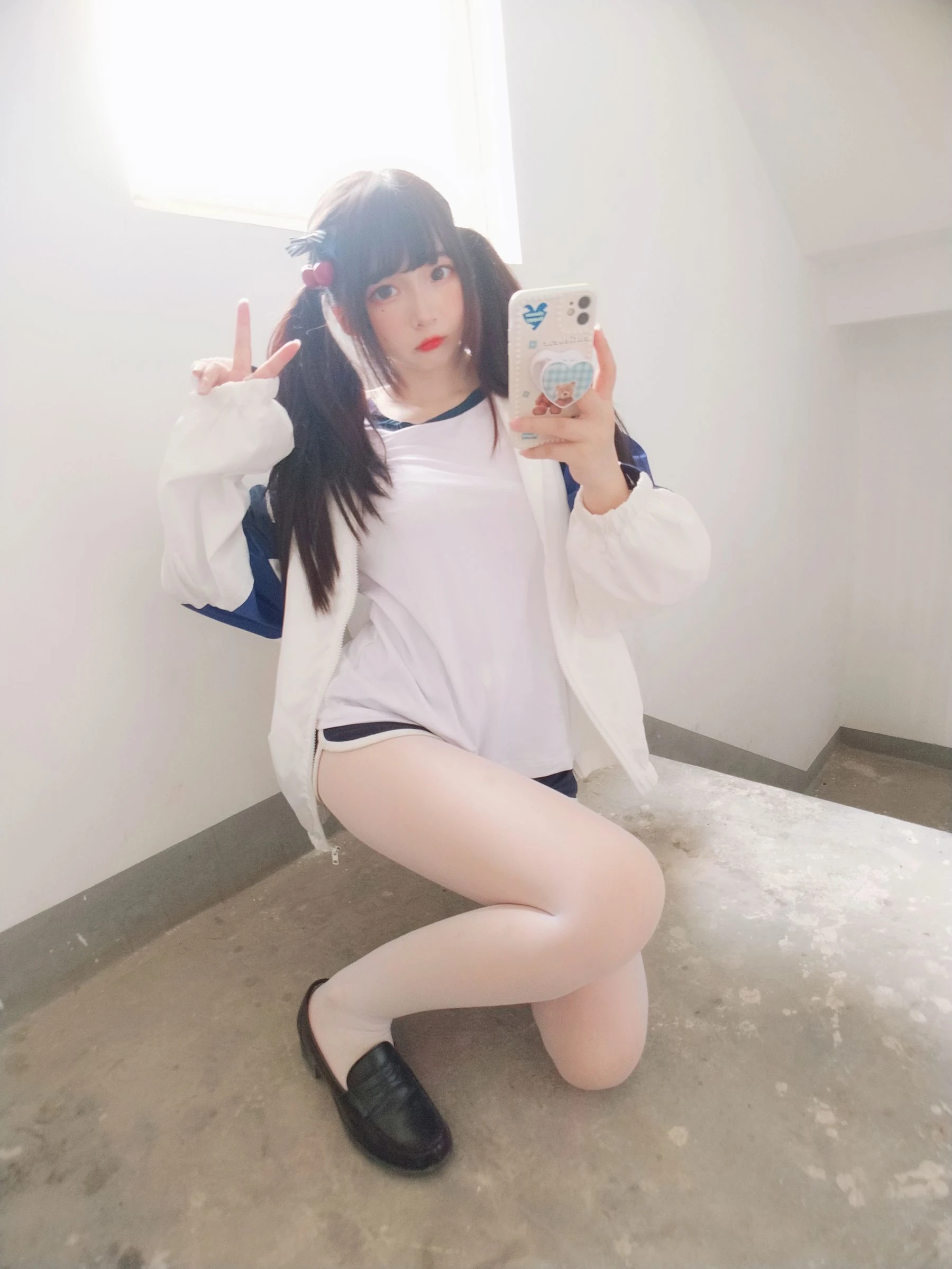 二次元美女古川kagura – 白丝体操运动服插图5