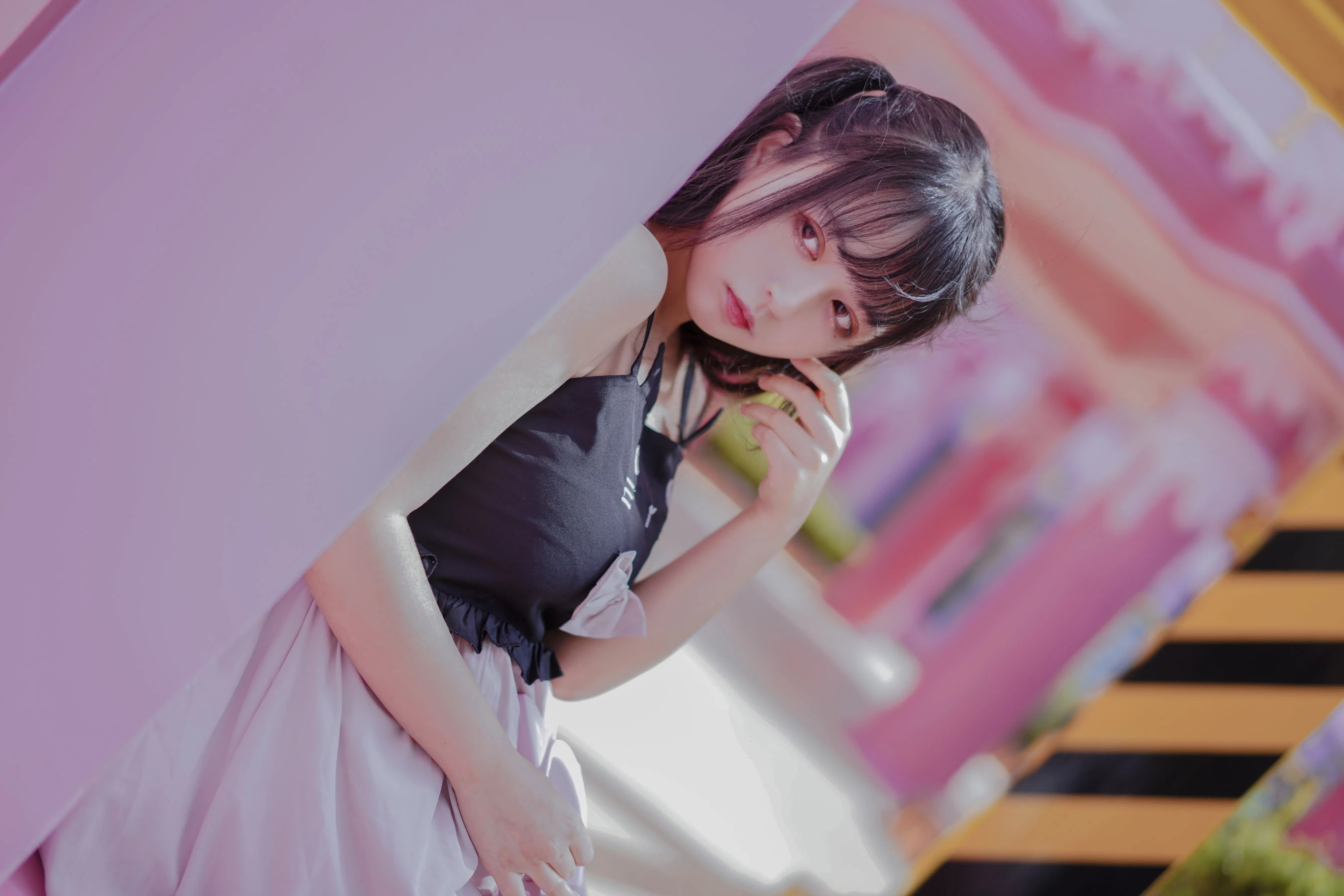 大眼萌妹黑猫猫OvO – pink插图7