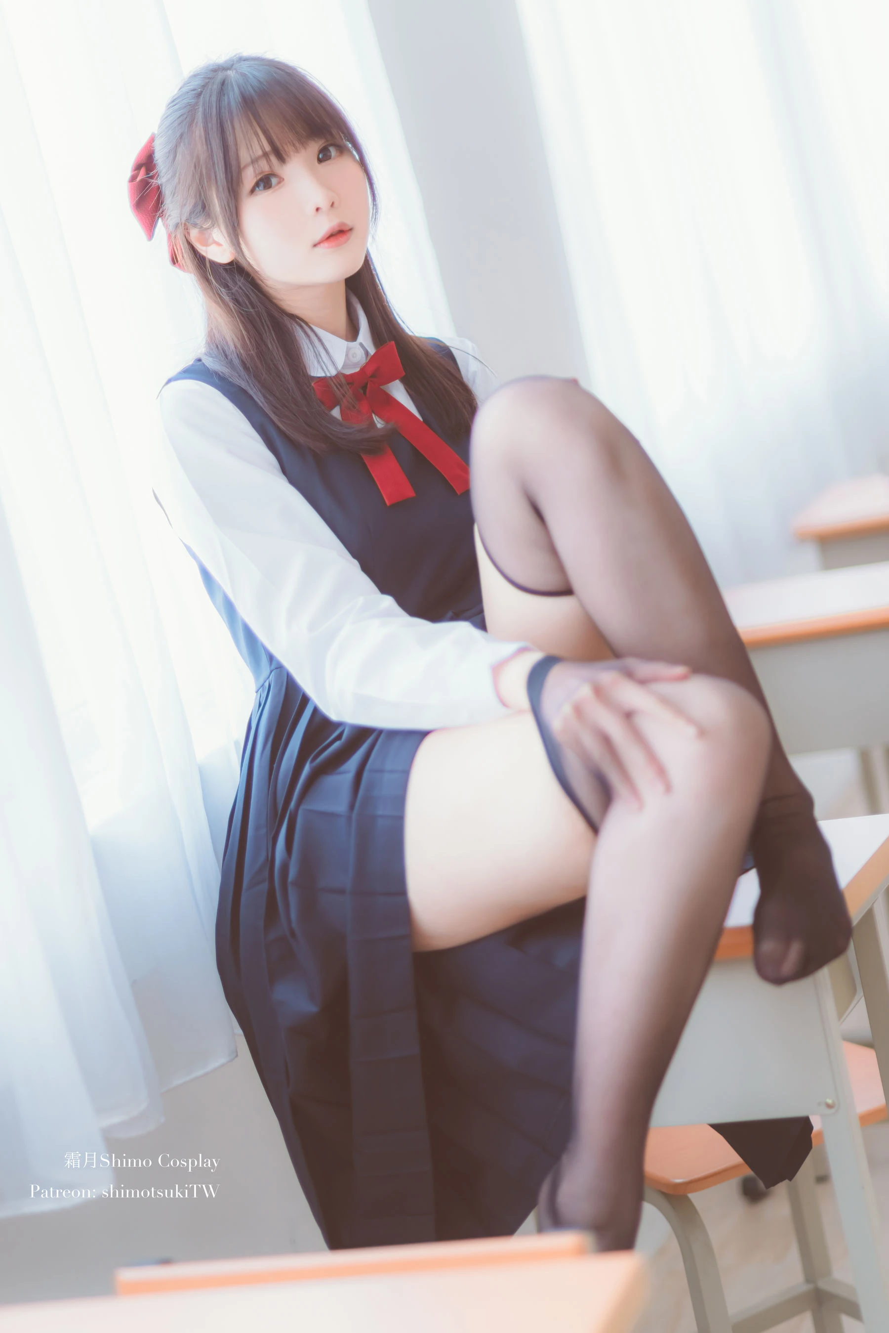 微博妹纸霜月shimo – JK校服的诱惑插图8