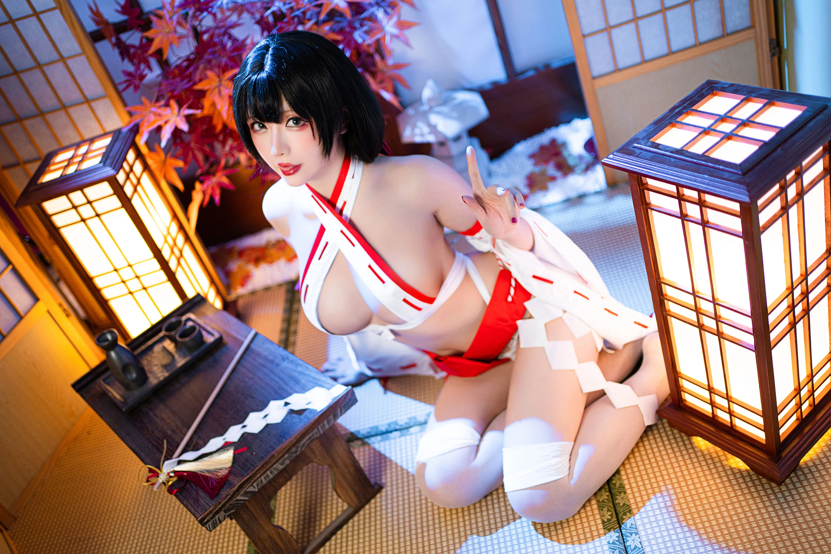 Coser小姐姐星之迟迟 – 新春巫女插图1