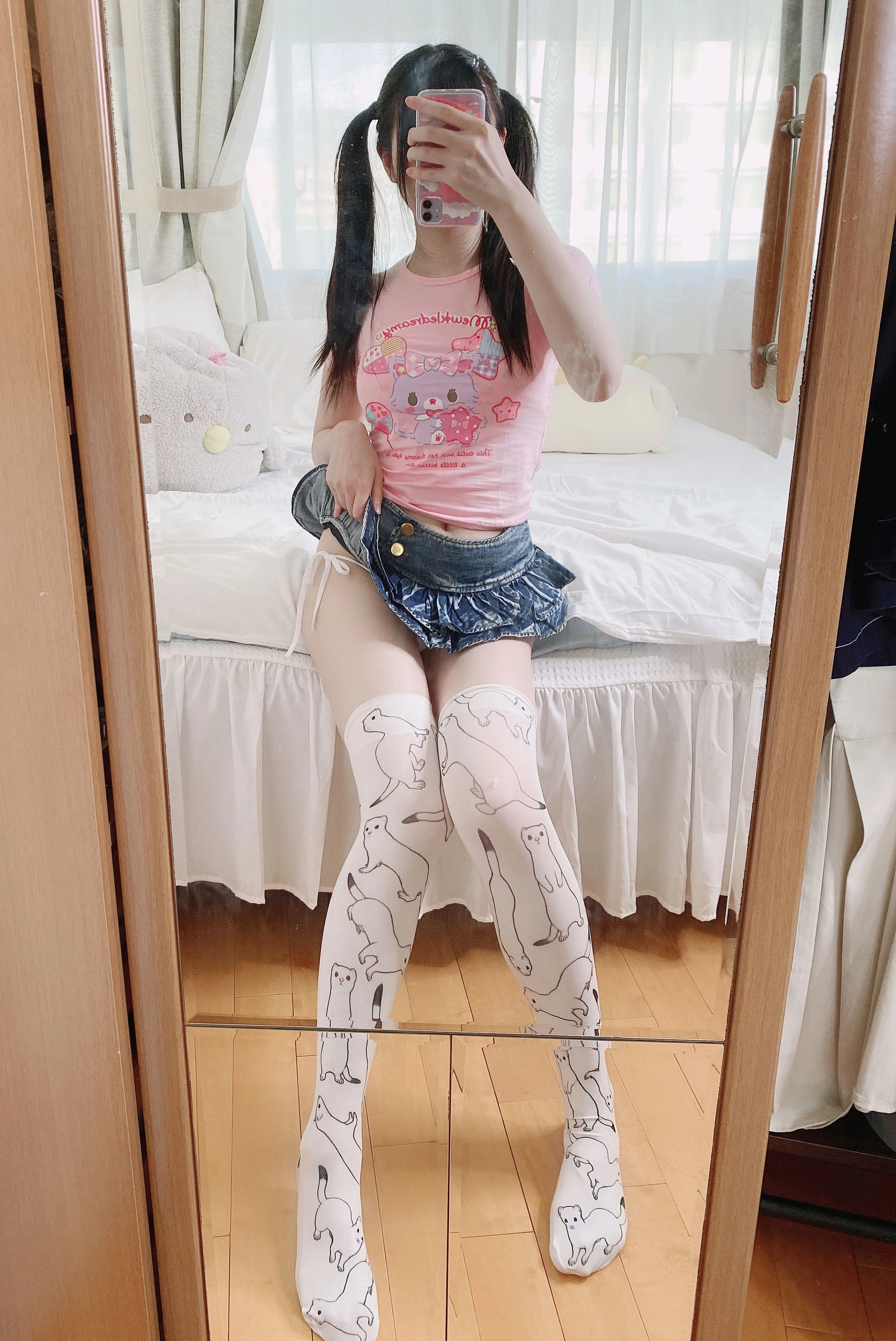 微博妹纸霜月shimo – 女児服着てみた插图5