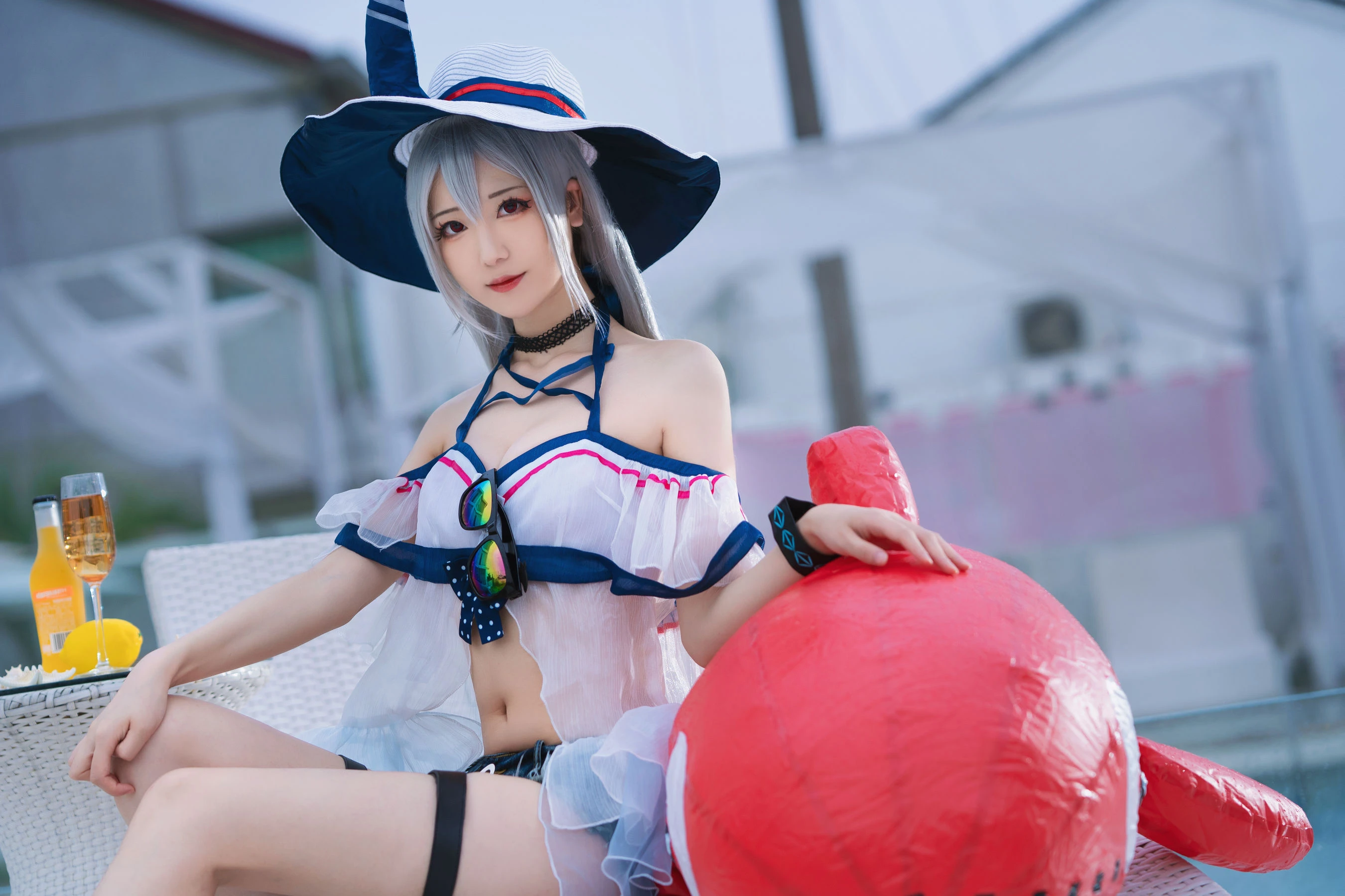 小姐姐弥音音ww – 明日方舟 斯卡蒂泳装插图8