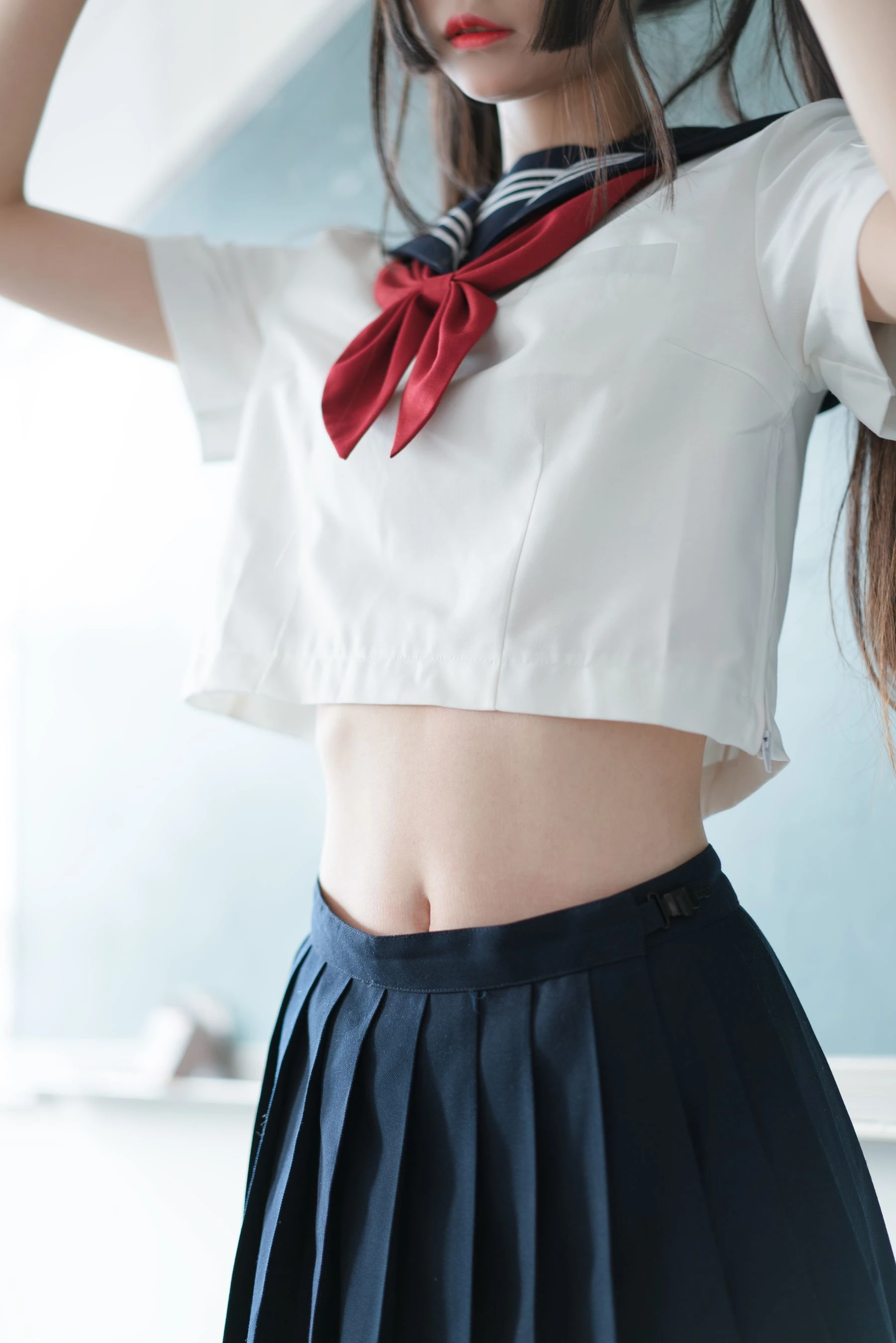 清纯少女五更百鬼 – JK制服插图4