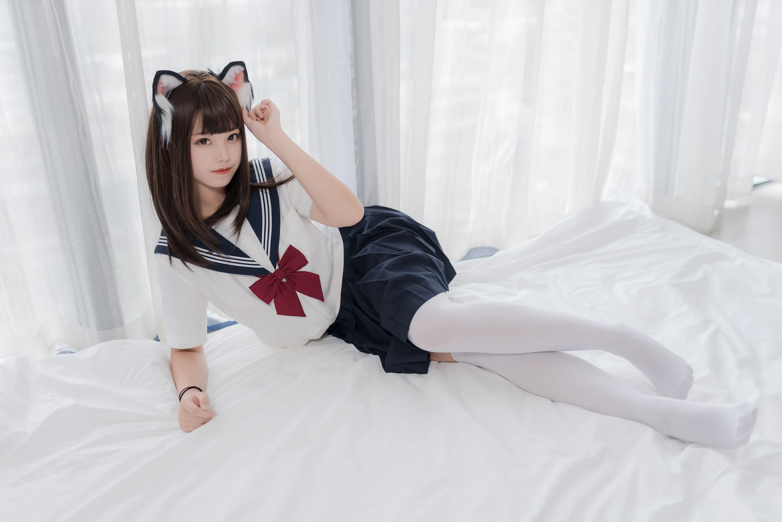 萌系小姐姐蜜汁猫裘 猫耳JK插图5