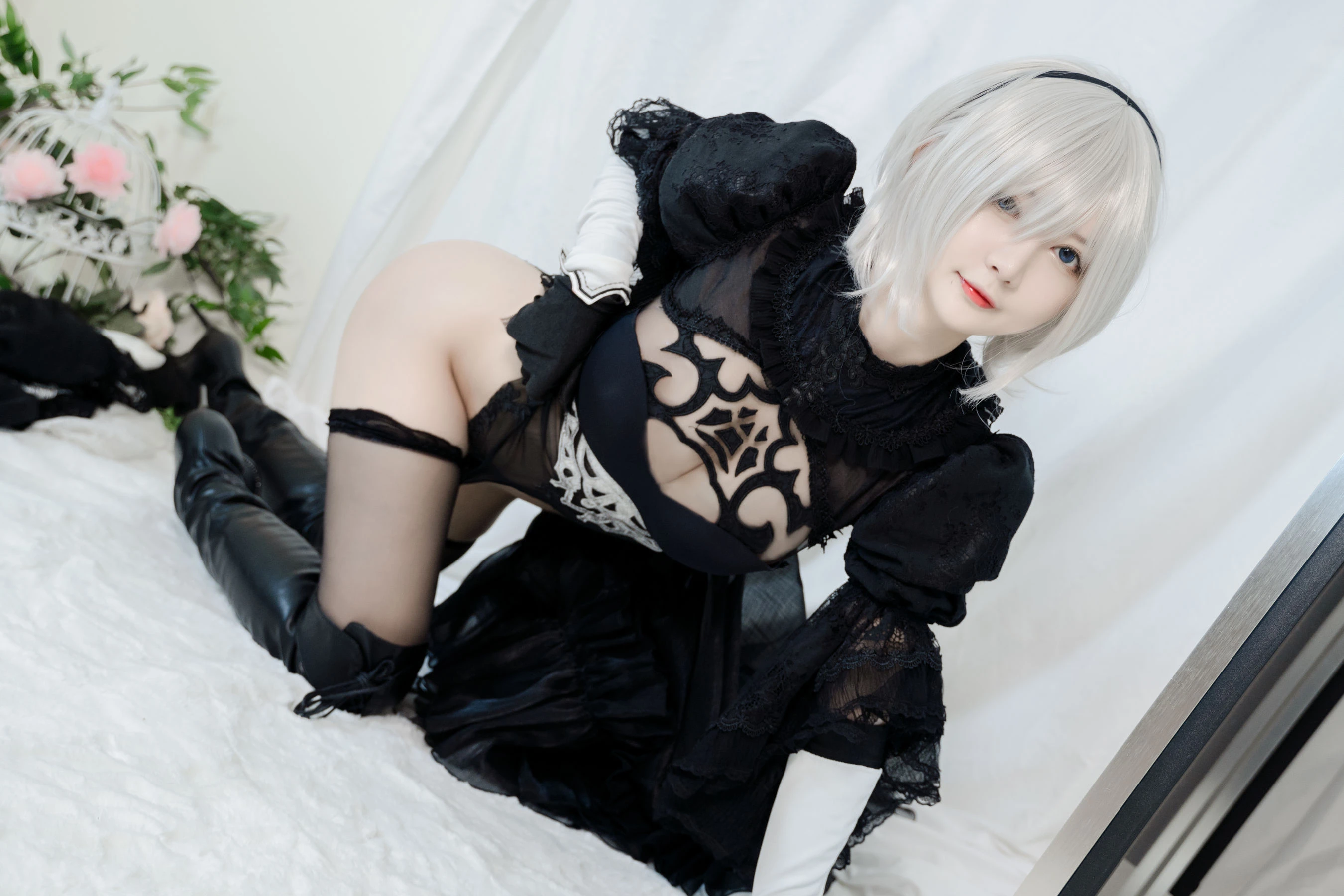51酱 – 2B黑婚纱插图2