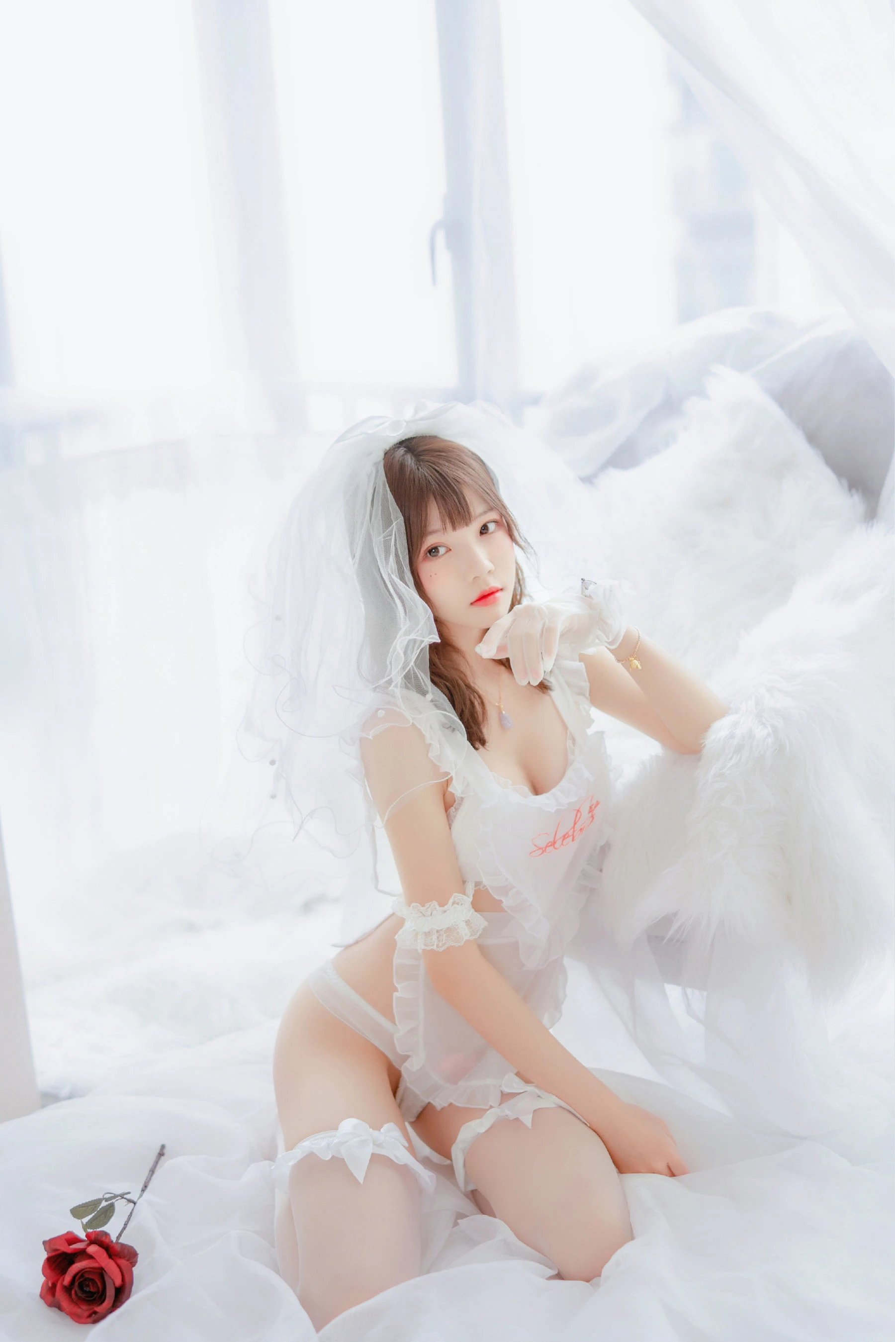 桜桃喵 轻纱02插图1